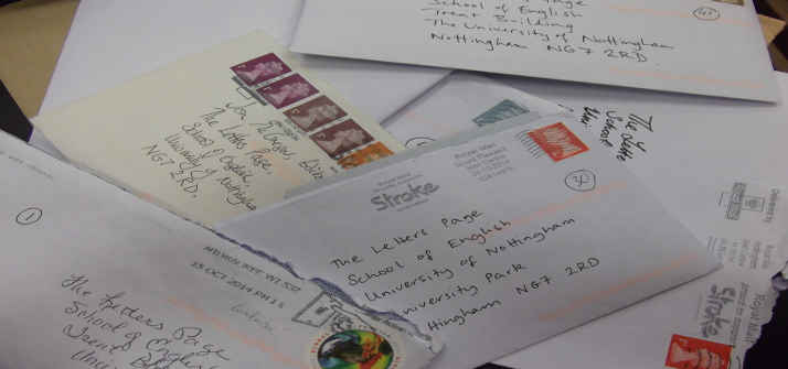 Envelopes addressed to The Letters Page.